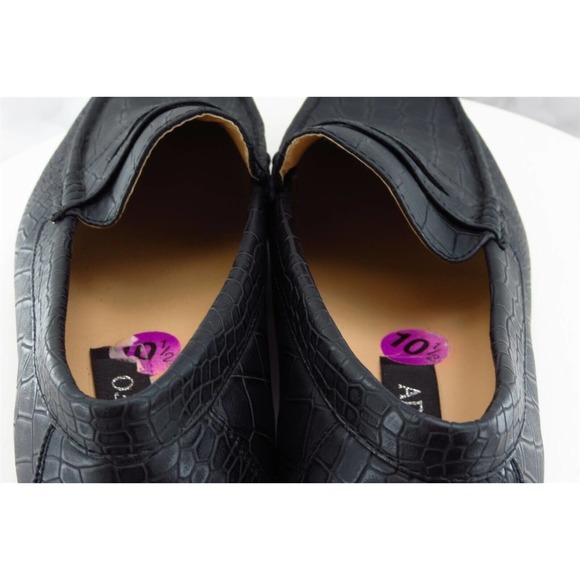 Adolfo Shoes Sz 10.5 M Black Penny Loafer‎ Leather Men 7150 main image 9
